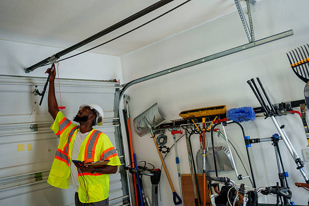 Professional Garage Door Panel Replacement technician working in Uhland, TX